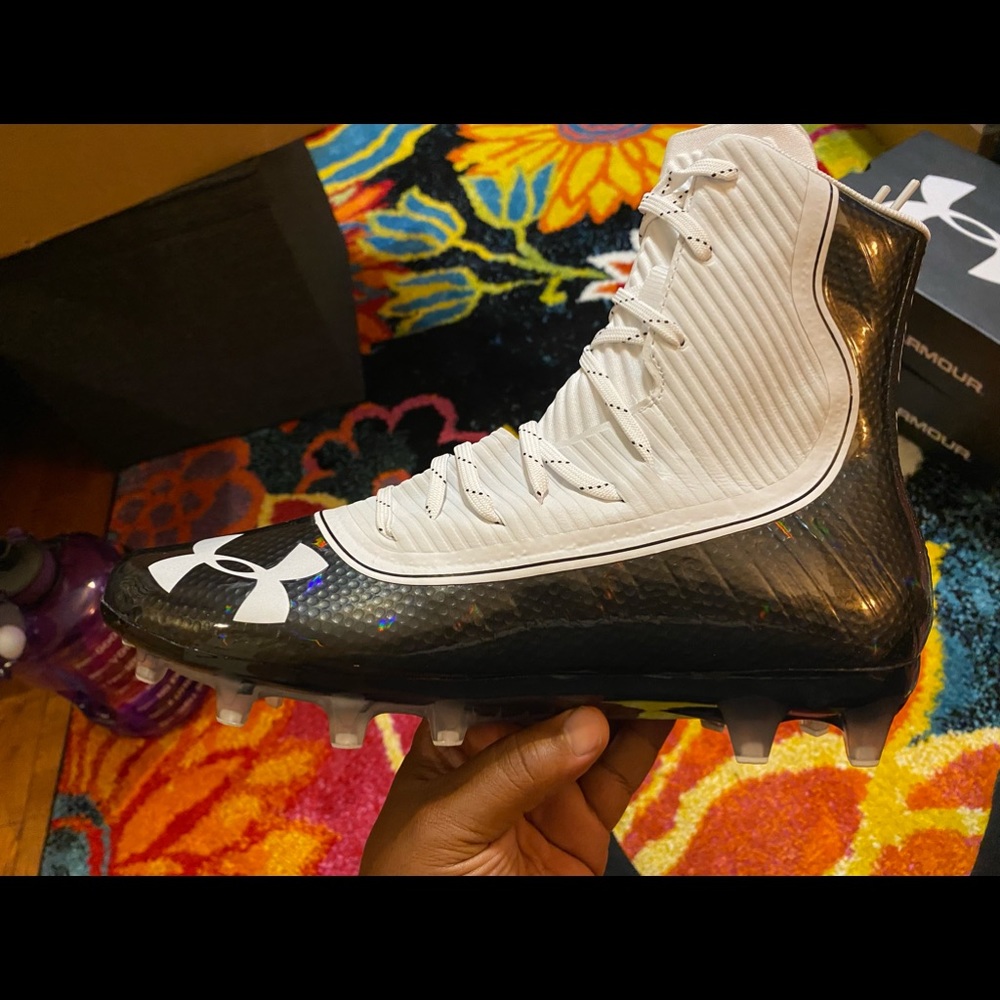 Football Cleats. Under Armour. Black and White